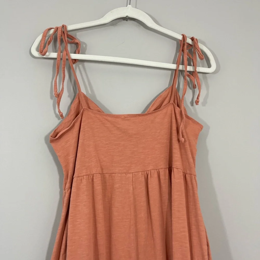 ASOS Apricot Peach Tie Front Swing Wide Leg Jumpsuit - Picture 11 of 13